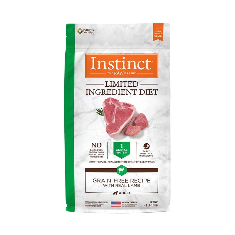 Instinct Limited Ingredient Diet Grain Free Recipe with Real Lamb Dog Food 4 Lbs