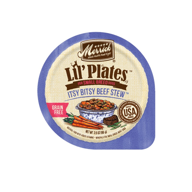 Merrick Lil Plates Grain Free Itsy Bitsy Beef Stew Wet Dog Food 3-oz. Cup