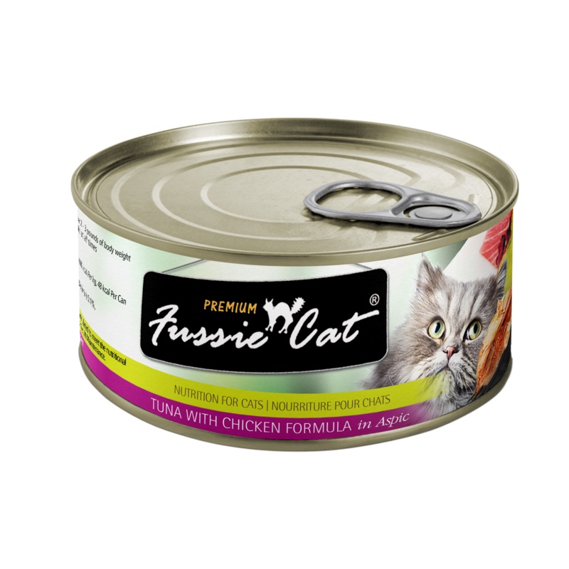 Pets Global Fussie Cat Tuna With Chicken Formula In Aspic Can Food 5.5 oz, single can