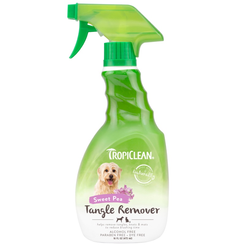 TropiClean Sweet Pea Tangle Remover Spray for Pets 16 oz