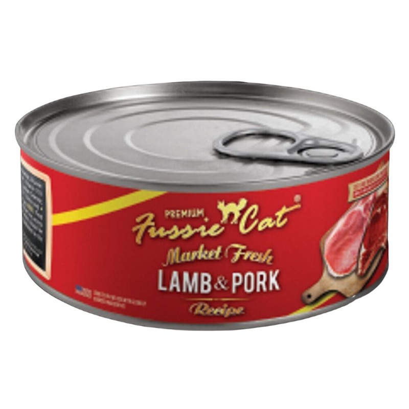 Fussie Cat Wet Cat Food – Market Fresh Can Lamb & Pork Cat Food 5.5oz Can