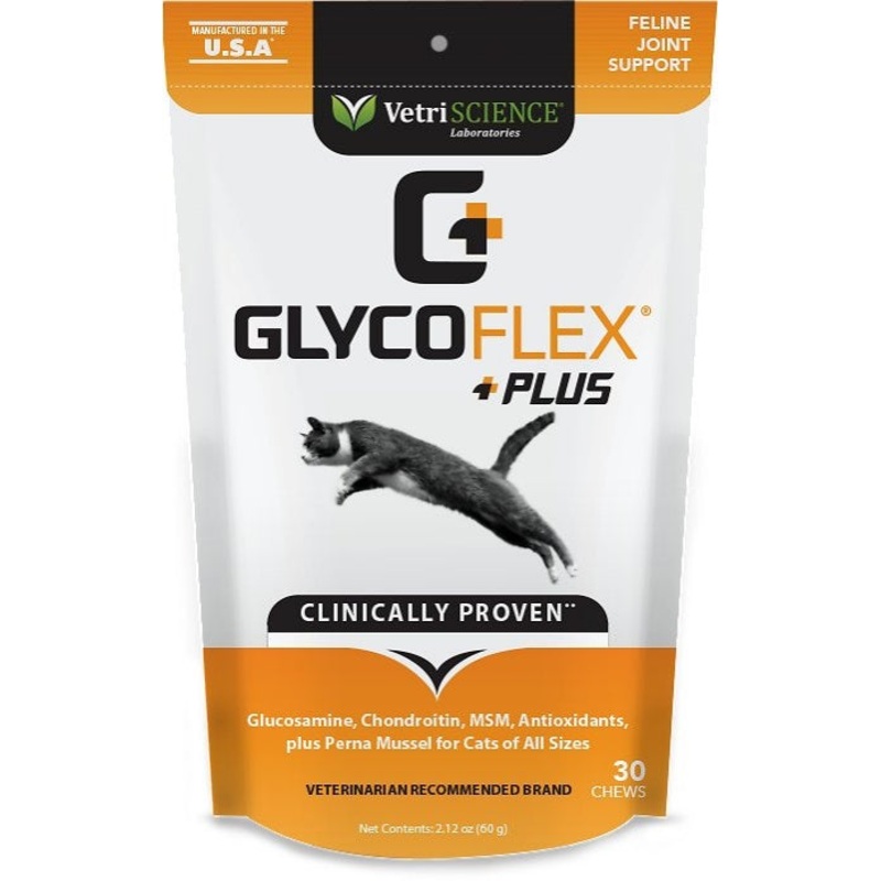 GlycoFlex Plus Joint Support Bite-Sized Fish Flavored Cat Chews 30 count