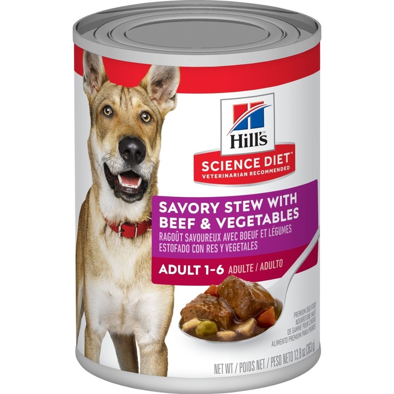 Hill’s Science Diet Adult Savory Stew with Beef & Vegetables Dog Food 12.8 oz