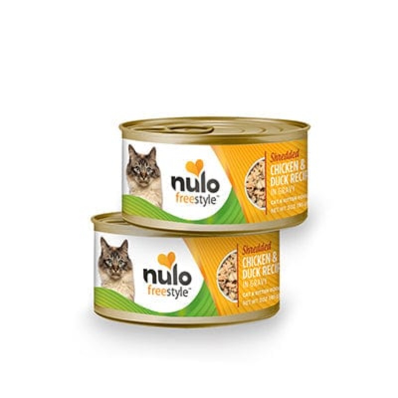 Nulo Freestyle Grain Free Shredded Chicken & Duck Recipe in Gravy Canned Cat Food 3 oz
