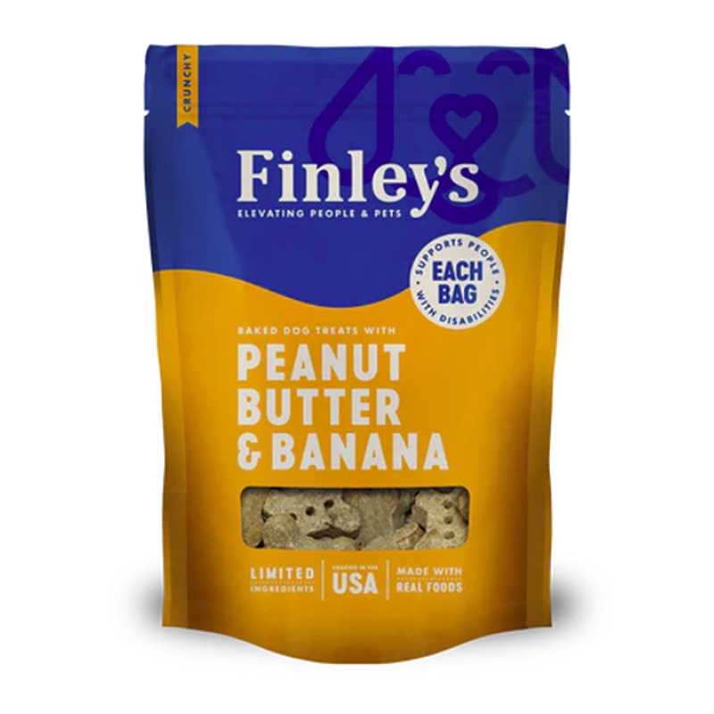 Oven Baked Peanut Butter Banana Biscuits Crunchy Dog Treats 12oz