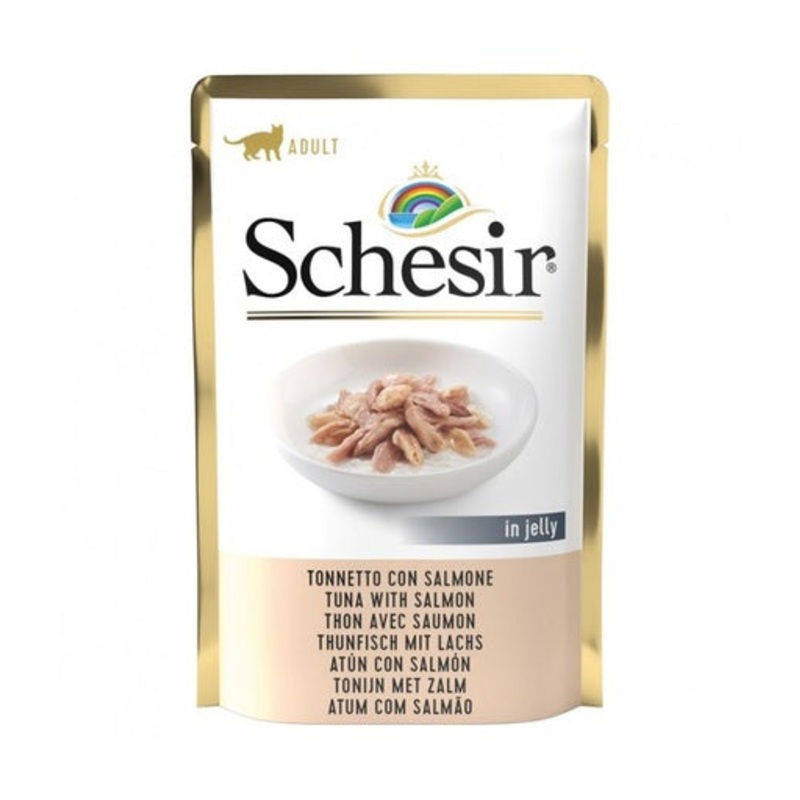 Schesir Cat Pouch Jelly Tuna With Salmon 85gm[Weight – 85g] (Min Order 85g – 20pcs)