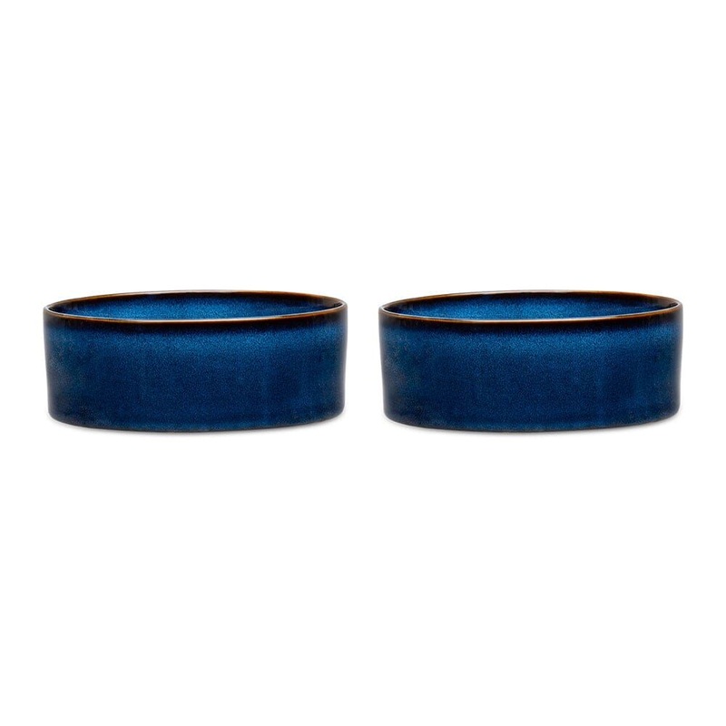 Scruffs Reactive Glaze Dog Bowl – Midnight Blue 13cm