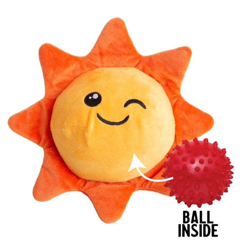 Snugarooz 2 in 1 Sweet Sunshine Plush Dog Toy with Ball Inside