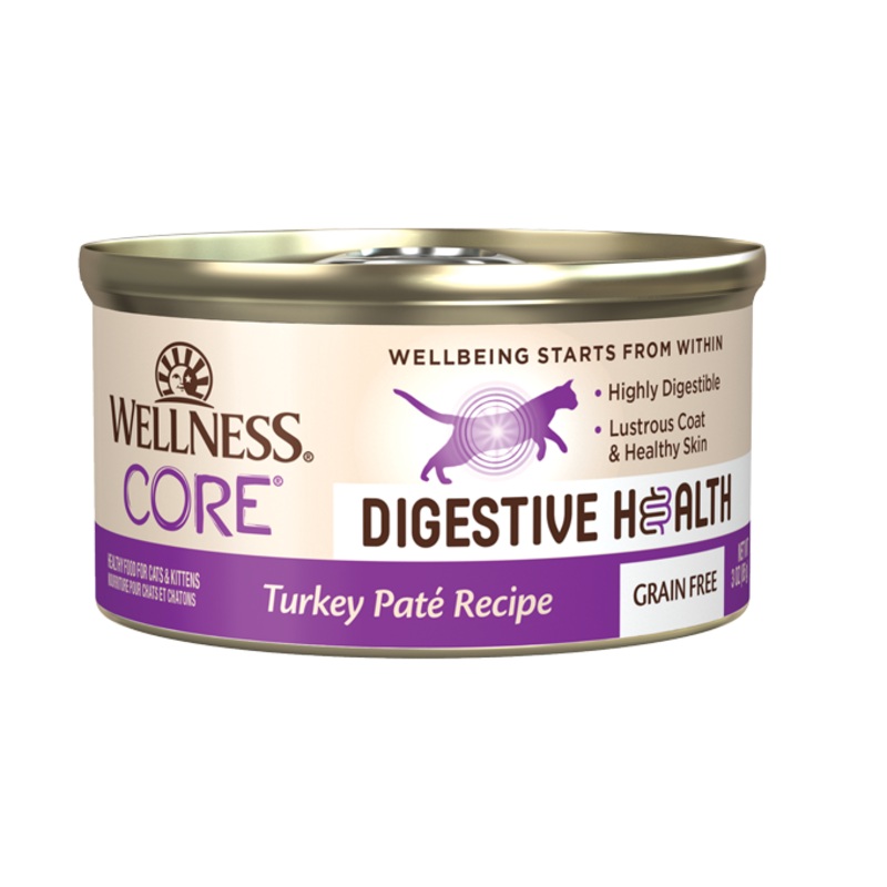 Wellness CORE Digestive Health Pat Turkey Cat Food 3 oz case of 12