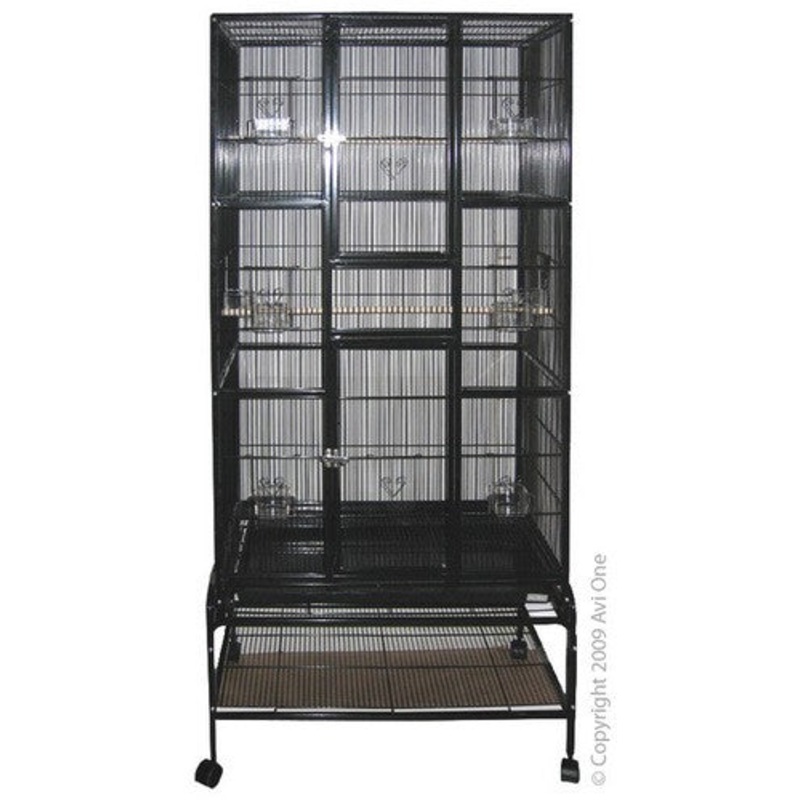 AVI ONE BIRD CAGE SQUARE TALL 83.5X53.5X180.5CM (BOXED)