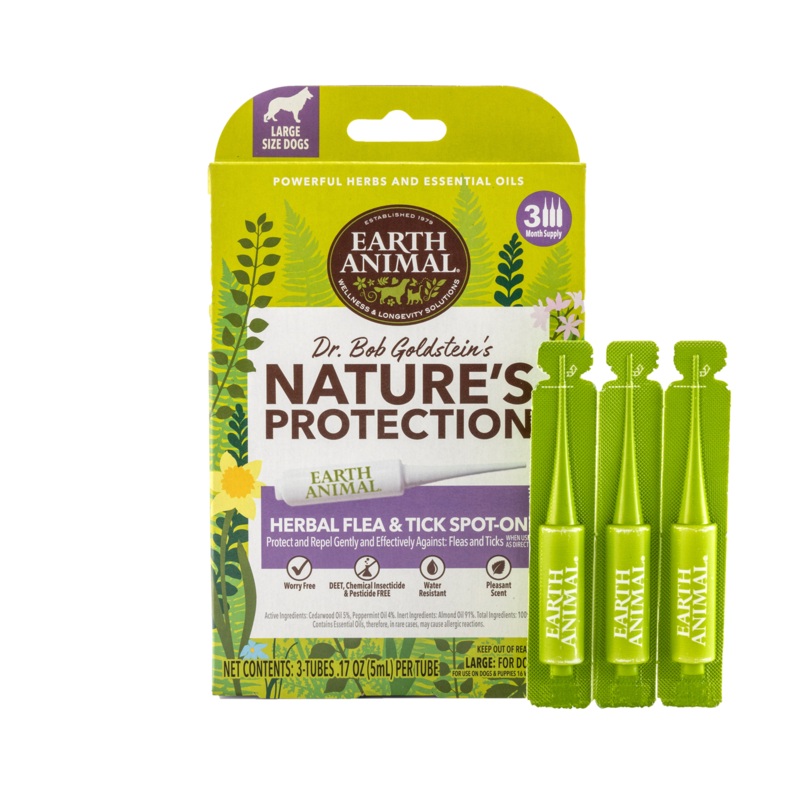 Earth Animal Natures Protection Flea & Tick Herbal Spot-On For Dogs Large Dogs