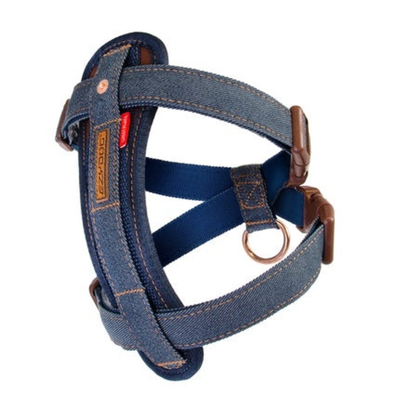 EzyDog Chest Plate Harness Denim Small