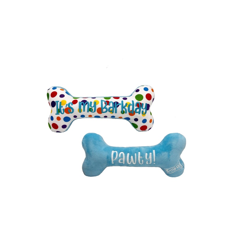Huxley and Kent It’s My Barkday Bone Dog Toy Small
