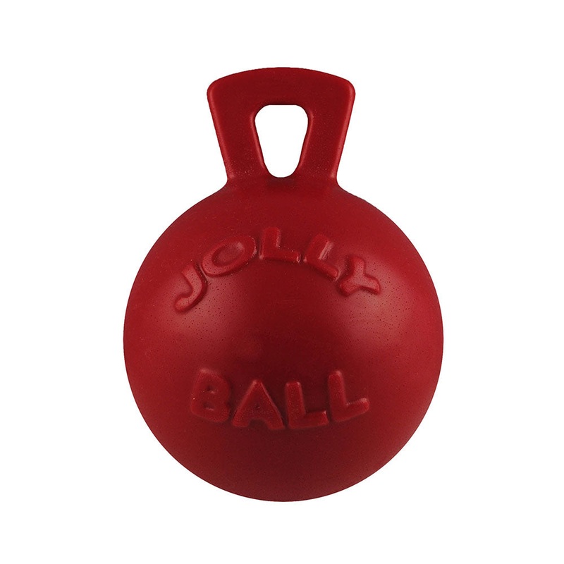 Jolly Pets Tug-n-Toss Fun-Filled Ball Dog Toys Red Color Large 8 Inch