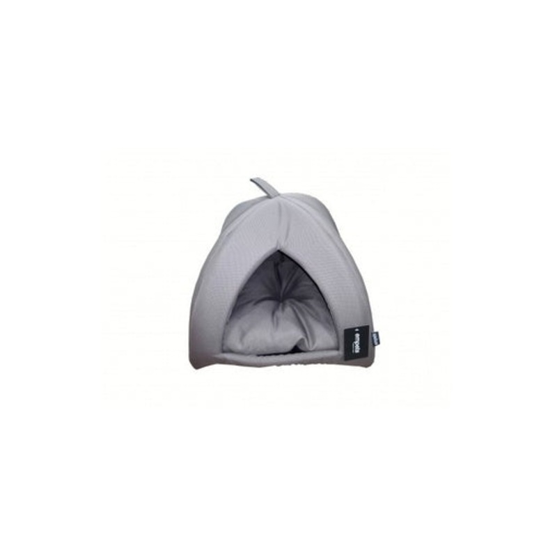Empets Igloo House With Cushion Basic[Dimension – 43x43x35cm, Color – Dark Grey]