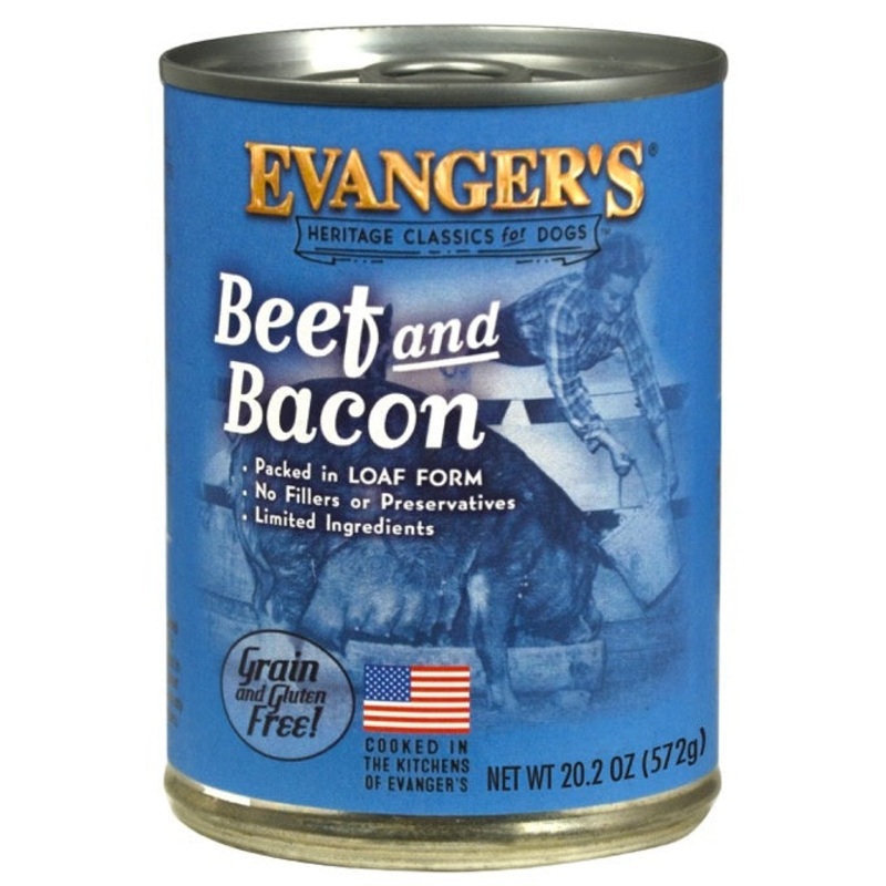 Evangers Classic Beef with Bacon Canned Dog Food