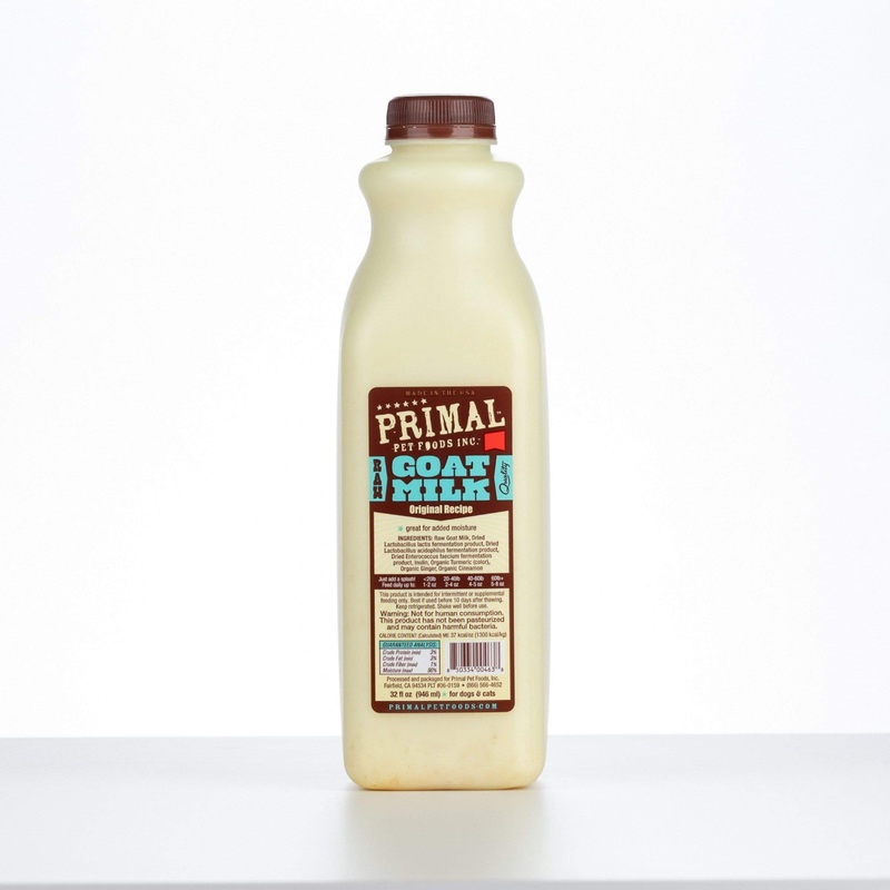 Primal Original Raw Frozen Goat Milk Bowl Booster for Cats and Dogs 16 oz