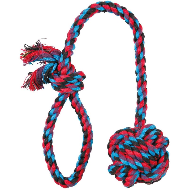 Rope Toy with Woven-in Ball: 7 cm