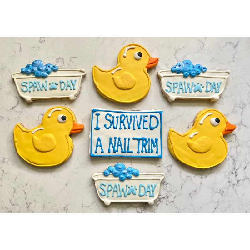 Spaw Day Cookies I Survived a Nail Trim Cookie