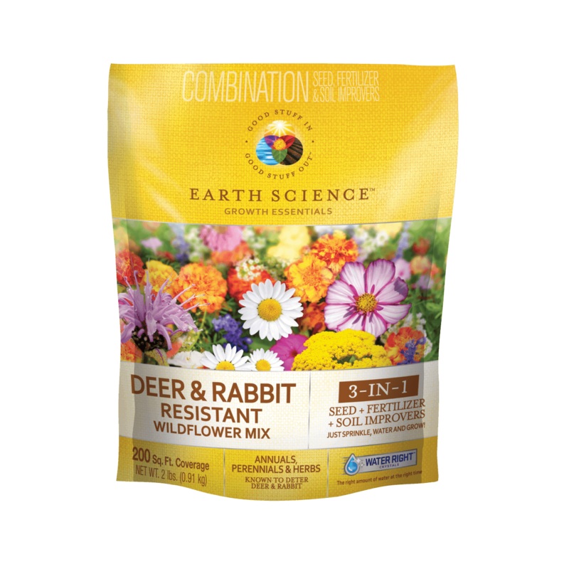 Earth Science Deer & Rabbit Resistant Flower Mix 3-in-1 Formula