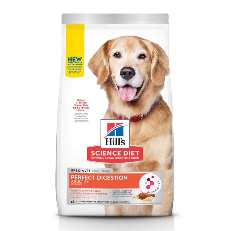Hill’s Science Diet Adult 7+ Perfect Digestion Chicken, Whole Oats & Brown Rice Recipe Dog Food