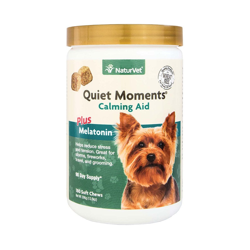 Naturvet Quiet Moments Wheat Free Calming Aid Plus Melatonin Dogs Soft Chews 180 Count