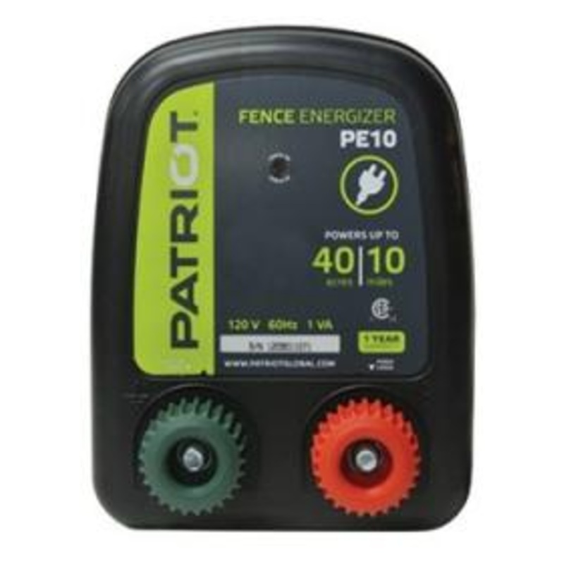 Patriot PE 10 110V Ac Powered Fence Charger, 10 Mile / 40 Acre 110 V