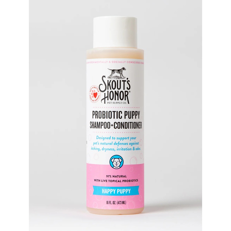 Skout’s Honor Probiotic Shampoo & Conditioner for Puppies 16 oz Happy Puppy