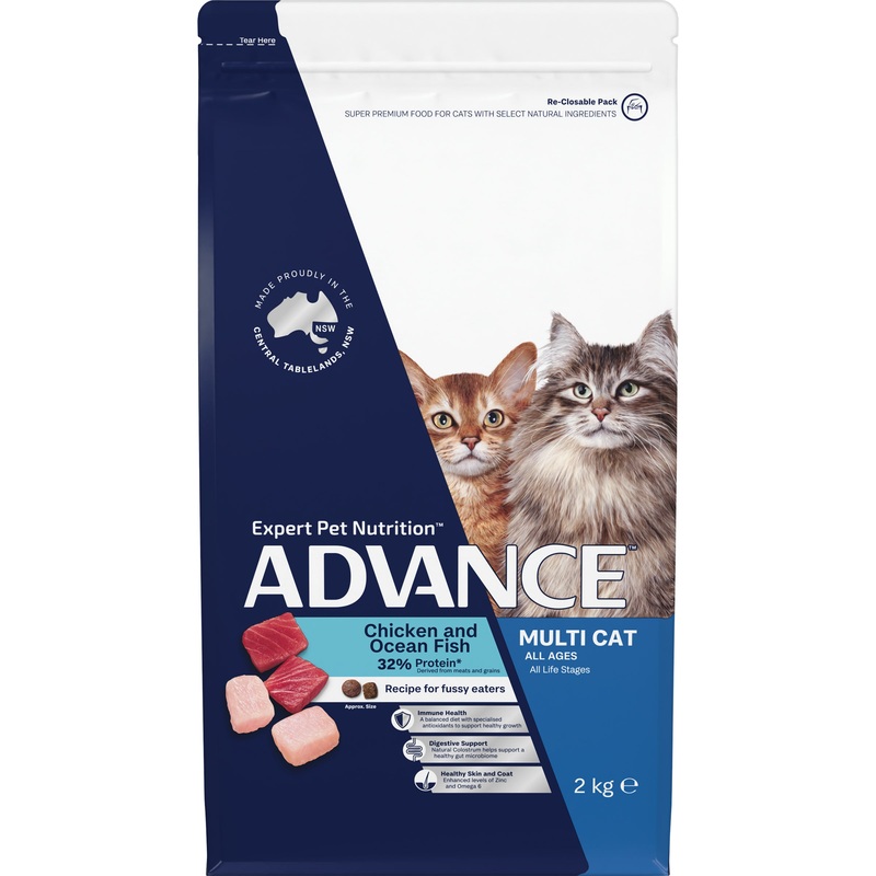 Advance Dry Multi-Cat Chicken and Ocean Fish 2kg 2kg