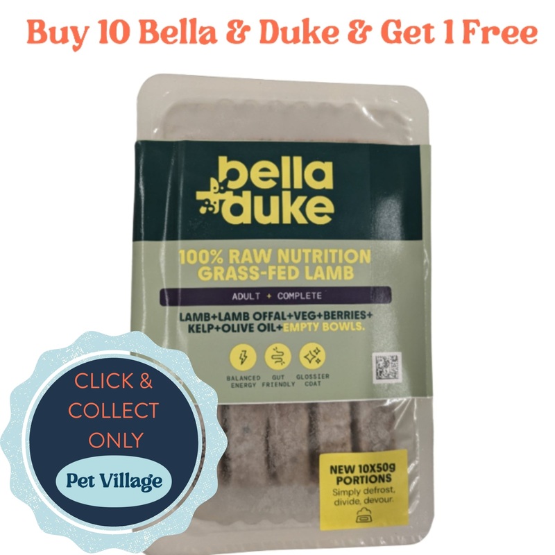 Bella & Duke Grass-Fed Lamb 500g  Adult Premium 100% Raw Dog Food for Optimal Health