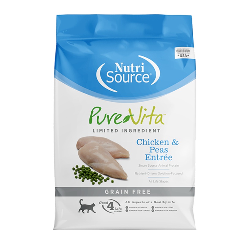 Chicken & Peas Entre Limited Ingredient Grain-Free Dry Cat Food 4 Pounds