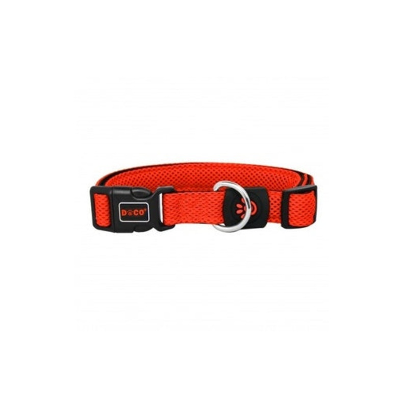 Doco Puffy Mesh Collar (DCA102)[Color – Orange, Size – L]