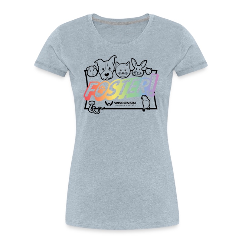 Foster Pride Contoured Premium T-Shirt heather ice blue S