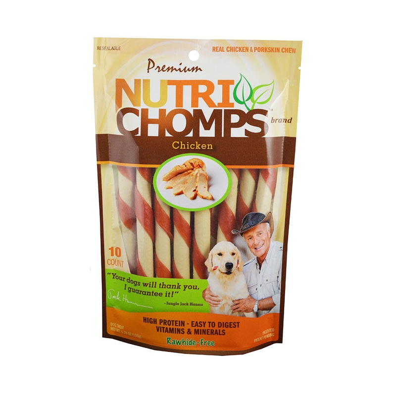 Nutri Chomps Chicken Flavor Mini Twist Dog Treats 6 Inch 10 Count