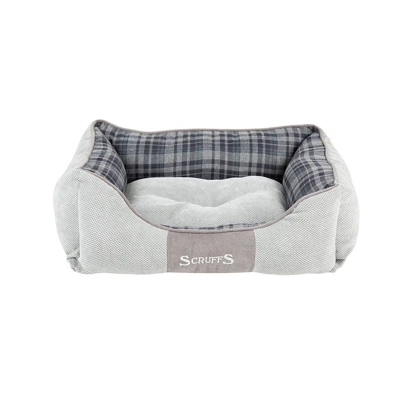 Scruffs Highland Box Dog Bed – Grey Small
