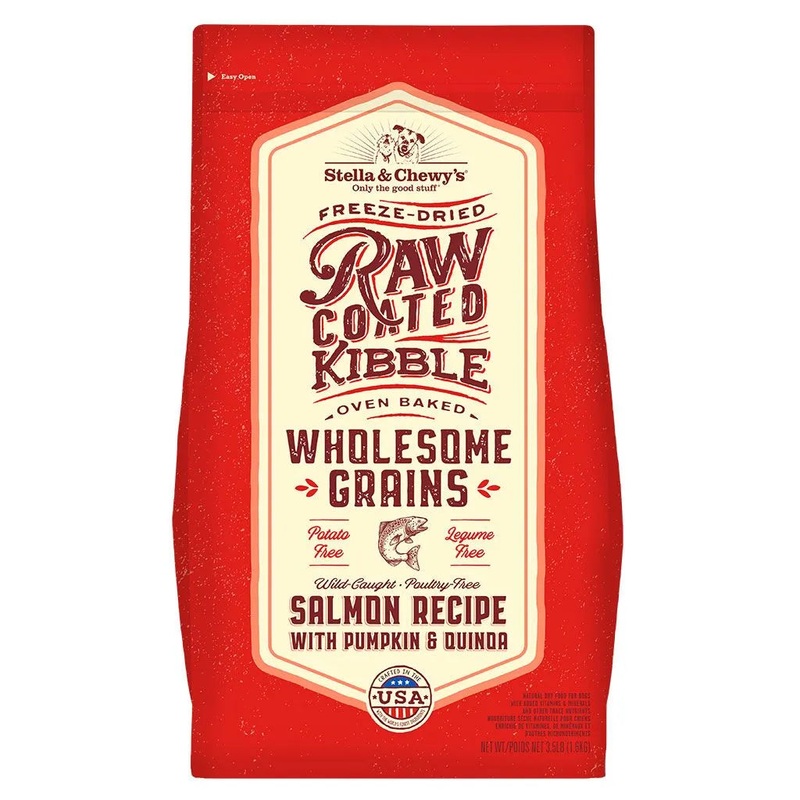 Stella & Chewy’s Salmon Recipe with Pumpkin & Quinoa Raw Coated Kibble Wholesome Grains