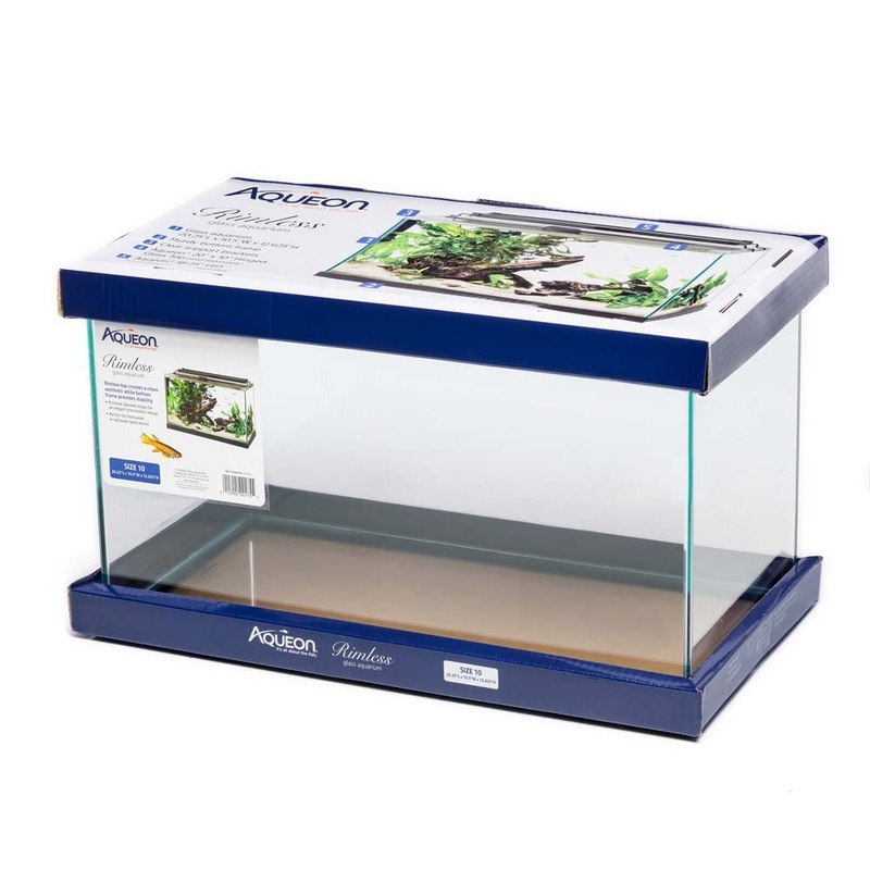 Aqueon rimless rectangle aquarium tank 10 gal