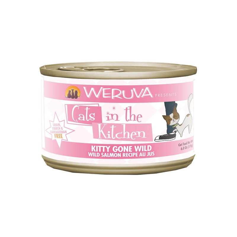 Cats In The Kitchen Kitty Gone Wild Salmon Wet Cat Food 3.2 oz