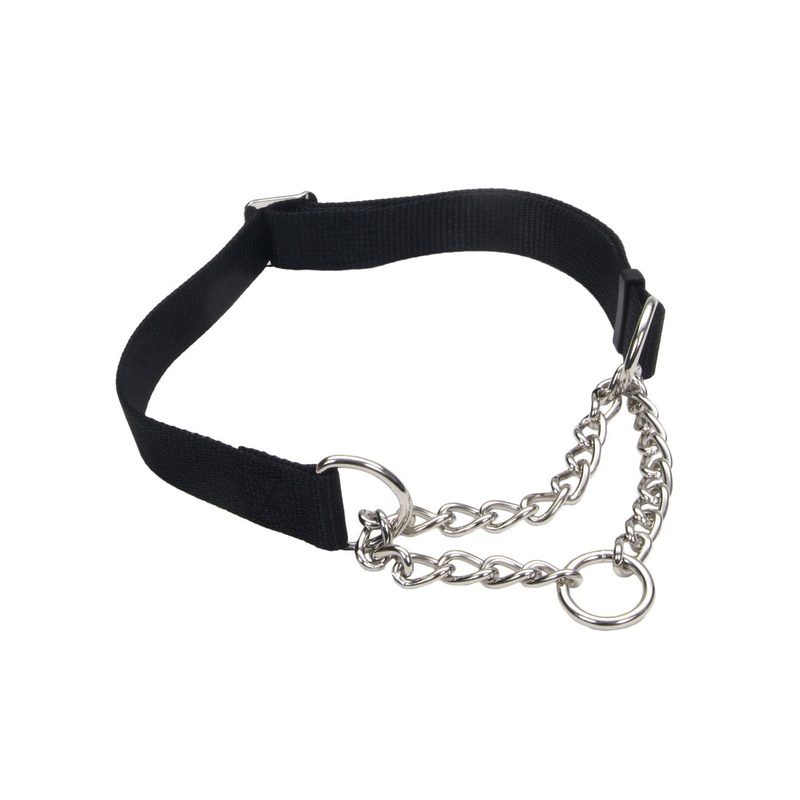 Coastal Adjustable Black Check Choke Training Collar 14″ x 5/8″