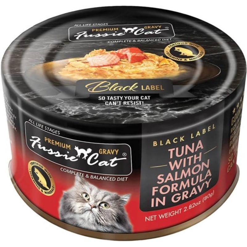 Fussie Cat Tuna with Salmon in Gravy Canned Cat Food 2.82 oz