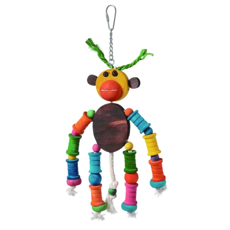 Monkey King Bird Toy  Fun & Interactive for Small to Medium Birds