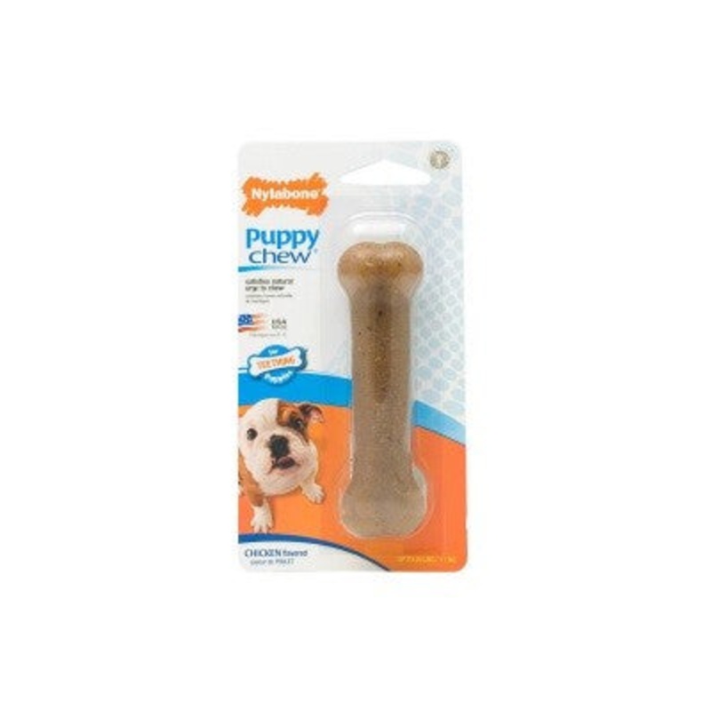 NYLABONE BONE ON A CARD PUPPY CHICKEN REGULAR
