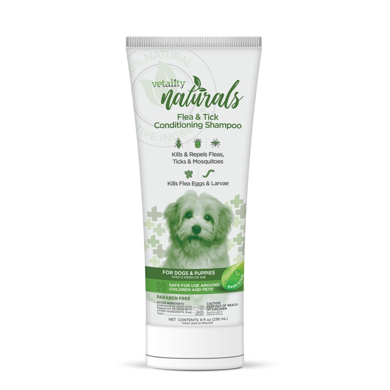 Vetality Naturals Flea & Tick Conditioning Shampoo for Dogs 8 oz