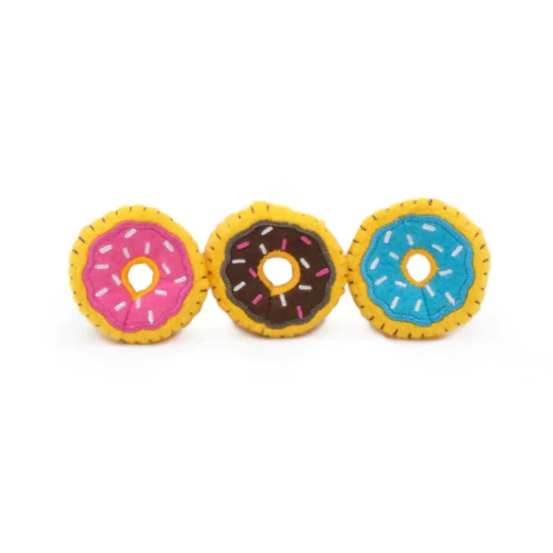 ZippyClaws Mini Donutz 3-Pack Cat Toy Toy size (each): 2.5 x 2.5 x 0.5 in