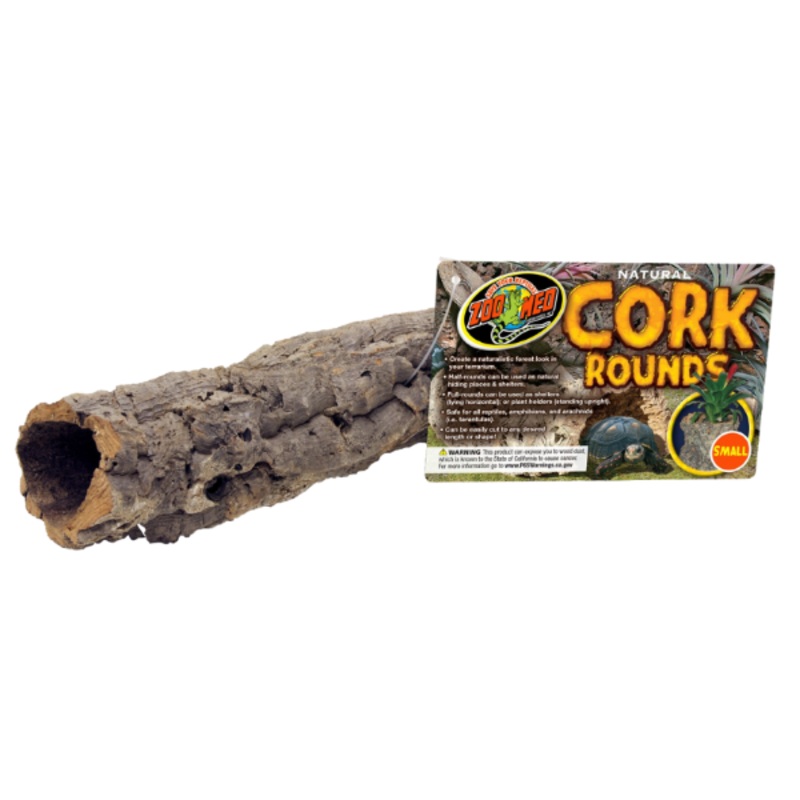 Natural Cork Rounds Bark Reptile Hideout Habitat Enrichment Small