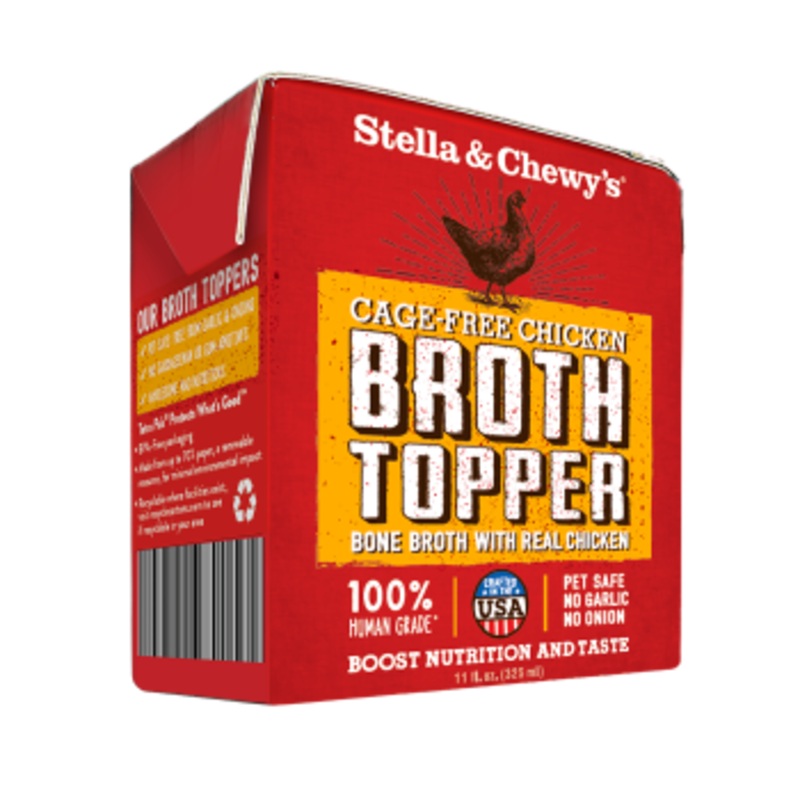 Stella & Chewy’s Cage-Free Chicken Broth Topper Wet Dog Food 11 oz. single