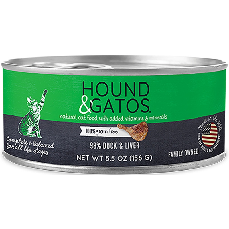 98% Duck & Duck Liver Formula Grain-Free Wet Canned Cat Food 5.5 oz Case ( 24 Cans )