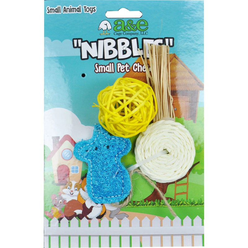 A&E Nibbles Loofah Small Animal Chews Assortment 2