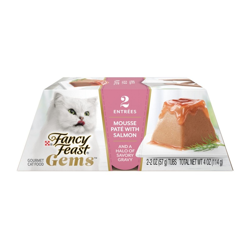 Fancy Feast Gems Seafood, Fish, Salmon Flavor Adult Wet Cat Food – 2oz 2pk