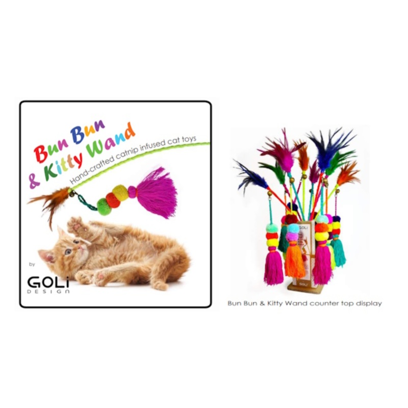 Goli Design Nylon Bun Bun Wand Cat Toy 27″